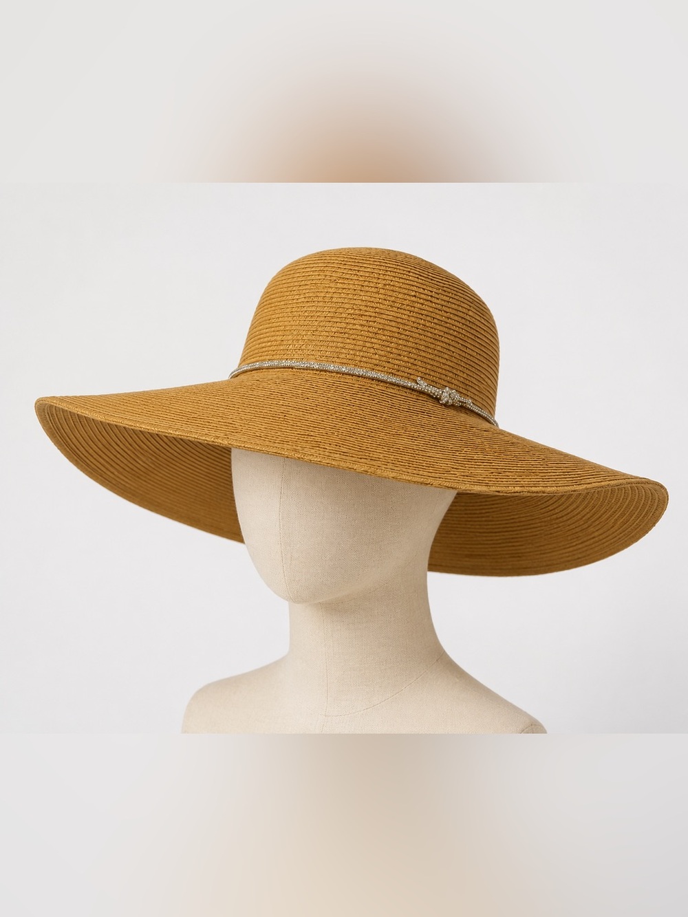 NWT Wide Brim Rhinestone Sun Hat